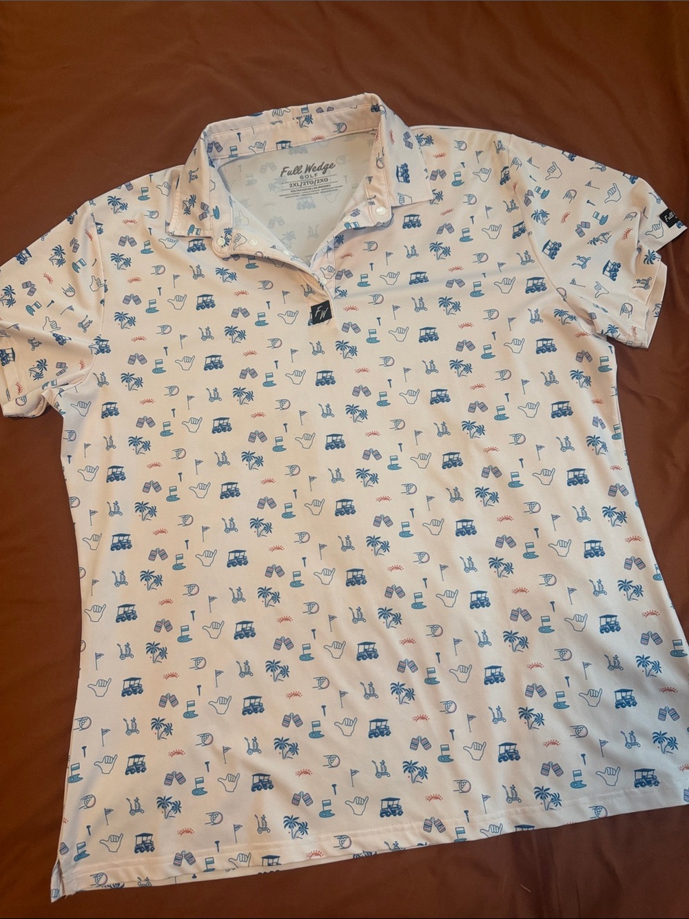 Women’s Golf Polo- Full Wedge short sleeves - patterned design
